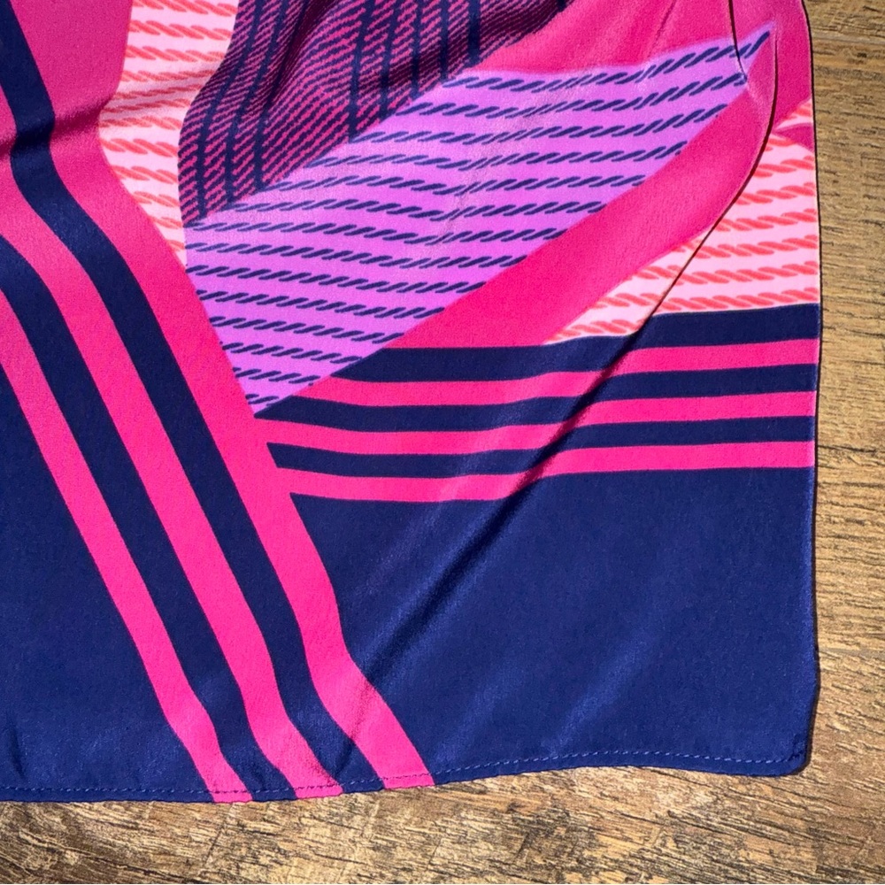 Express Geometric Print Elastic Waist Dress with Removable Straps - Picture 4 of 15